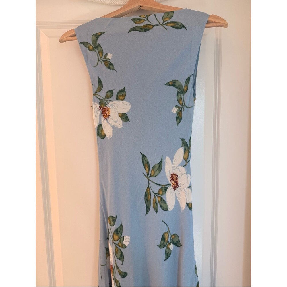 NEW Reformation Magnus Dress louisiana Light Blue Floral Tiered maxi Dress, XS - Picture 11 of 13